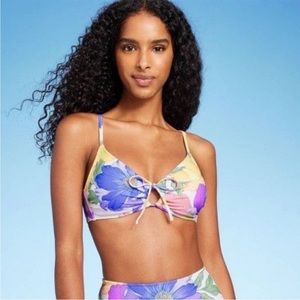 NWT Woman’s Tie-Front Bralette Bikini Top by Shade & Shore💦